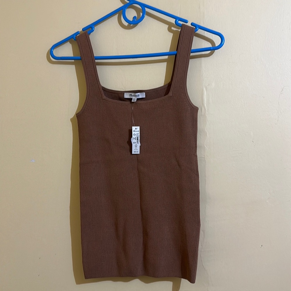NWT Madewell Bradbury Square-Neck Sweater Tank XXS